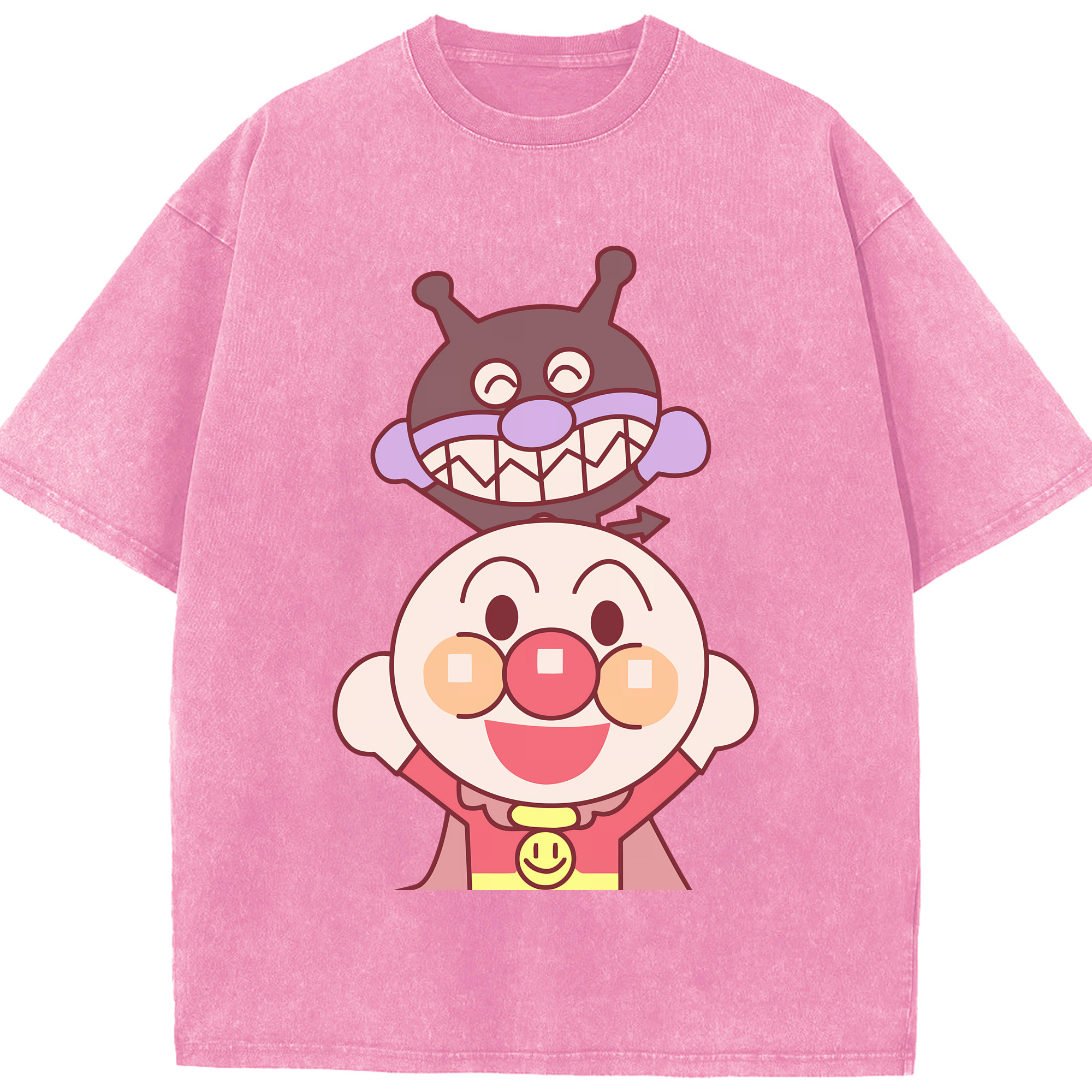 （画像用） アンパンマン Anpanman 綿100% ヴィンテージ風 半袖Tシャツ（フロントプリント）